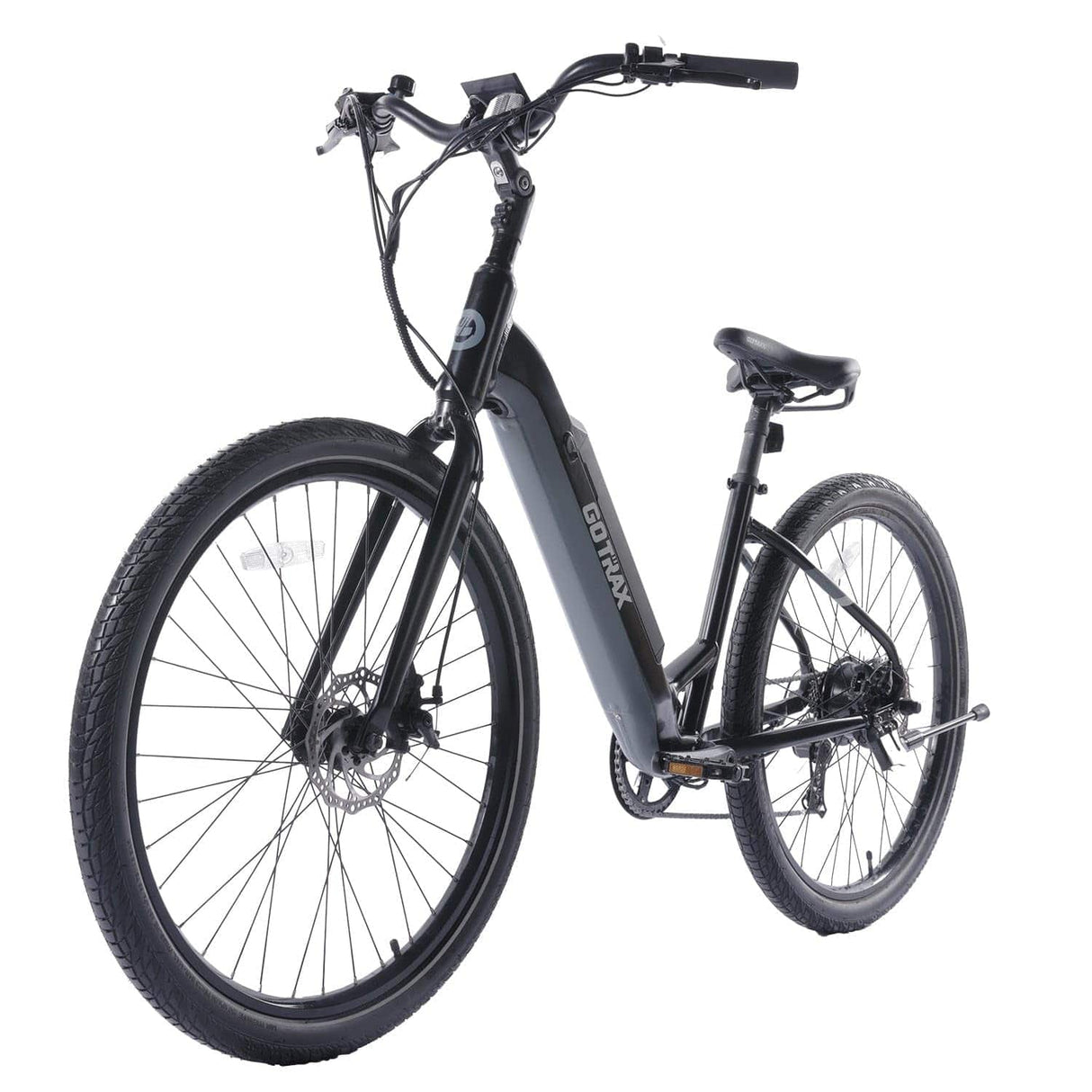 GoTrax Adult Transit 27.5" Step-Through Electric Hybrid Bike, Black - Certified Refurbished
