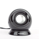 Lenovo M0520 2.0 USB-Powered Compact Speaker System, 2W RMS, 90Hz–20kHz, Black - Certified Refurbished