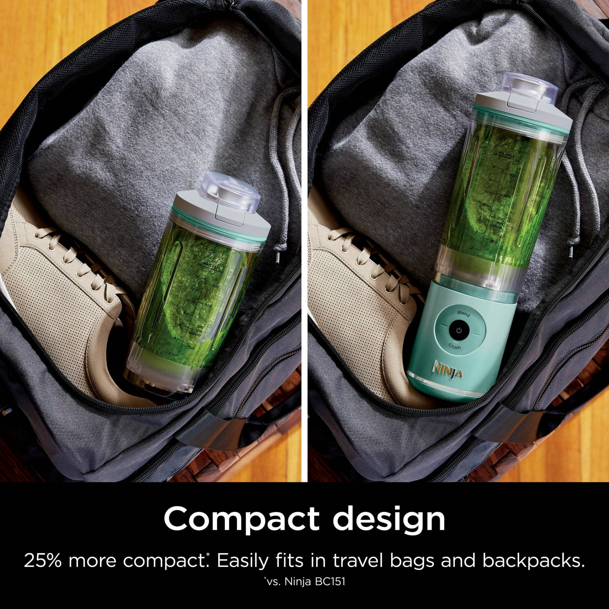 Ninja Blast Max Personal Cordless Blender for Smoothies, Frozen Drinks, Ice Crush, 20 oz. Twist & Go, Mint - Certified Refurbished