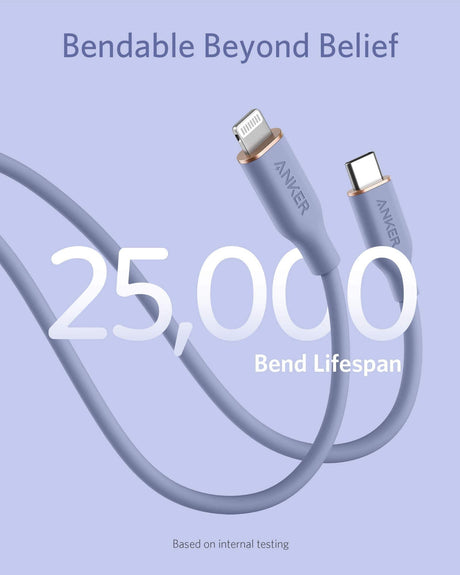 Anker <b>641</b> USB-C to Lightning Cable (Flow, Silicone)