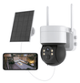 eco4life Wi-Fi 2304 x 1296 Smart Outdoor PTZ Security Camera with Solar Panel, SC-BIPC-3001