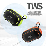 Supersonic 7-Watt-RMS VIBE!! DOCK Portable Bluetooth Rechargeable Speaker with Phone Holder, TWS, FM, USB/microSD Inputs, Strap, Green