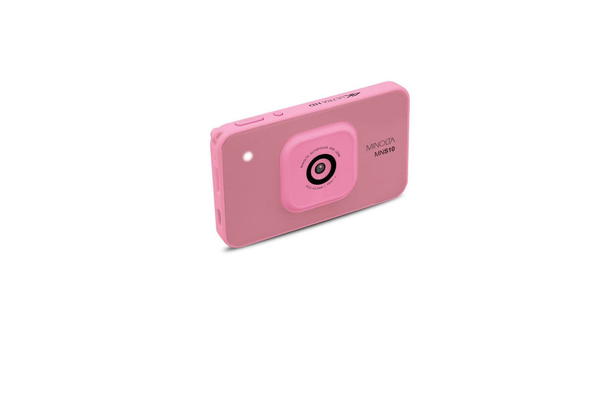 Minolta MNS10 Super Slim 48MP Digital Camera, 4K Ultra HD Video, AI Filters, Pink