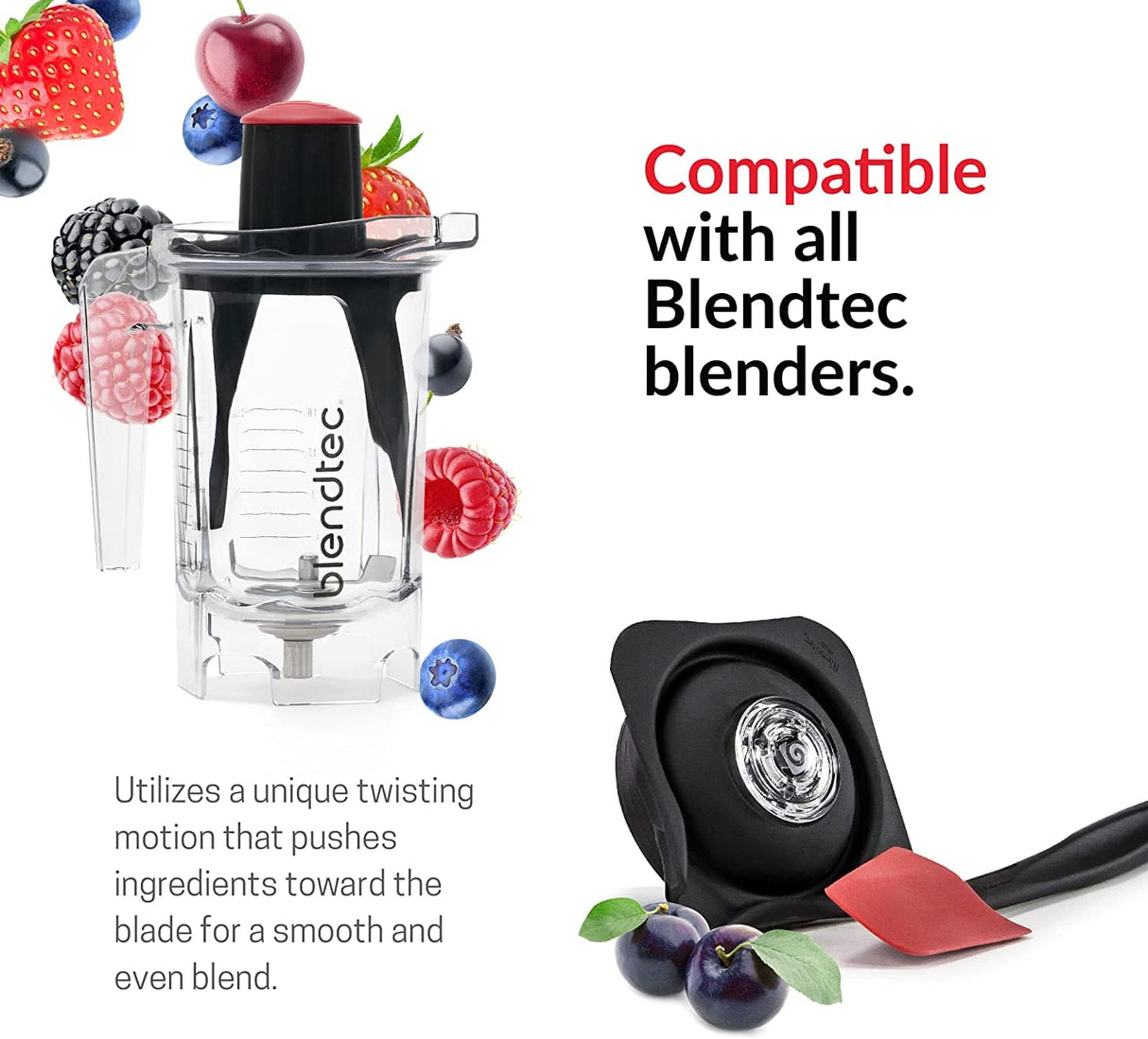 Blendtec Twister Jar, 16 oz, Clear
