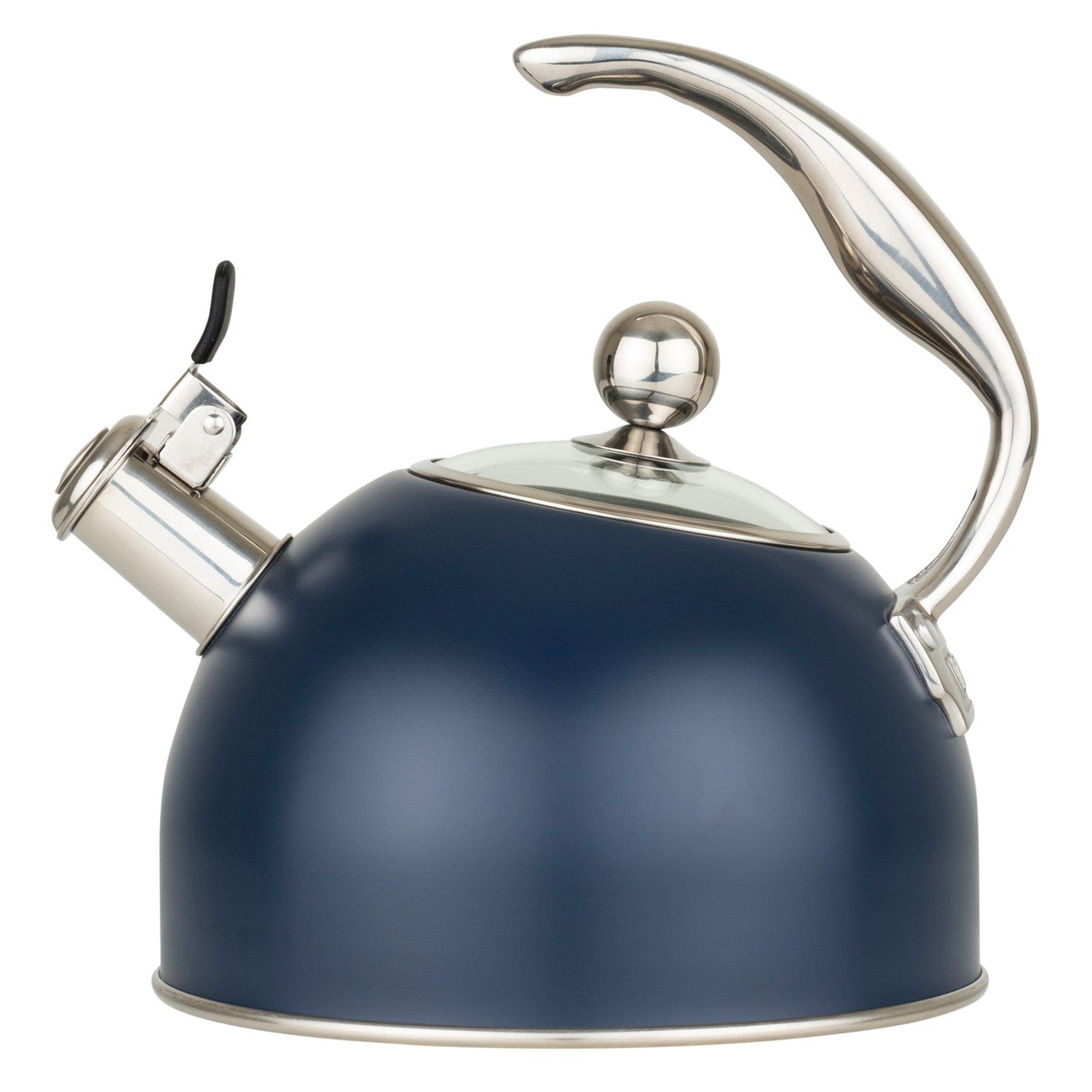 Viking 2.6-qt Stainless Steel Whistling Kettle with 3-Ply Base, Blue