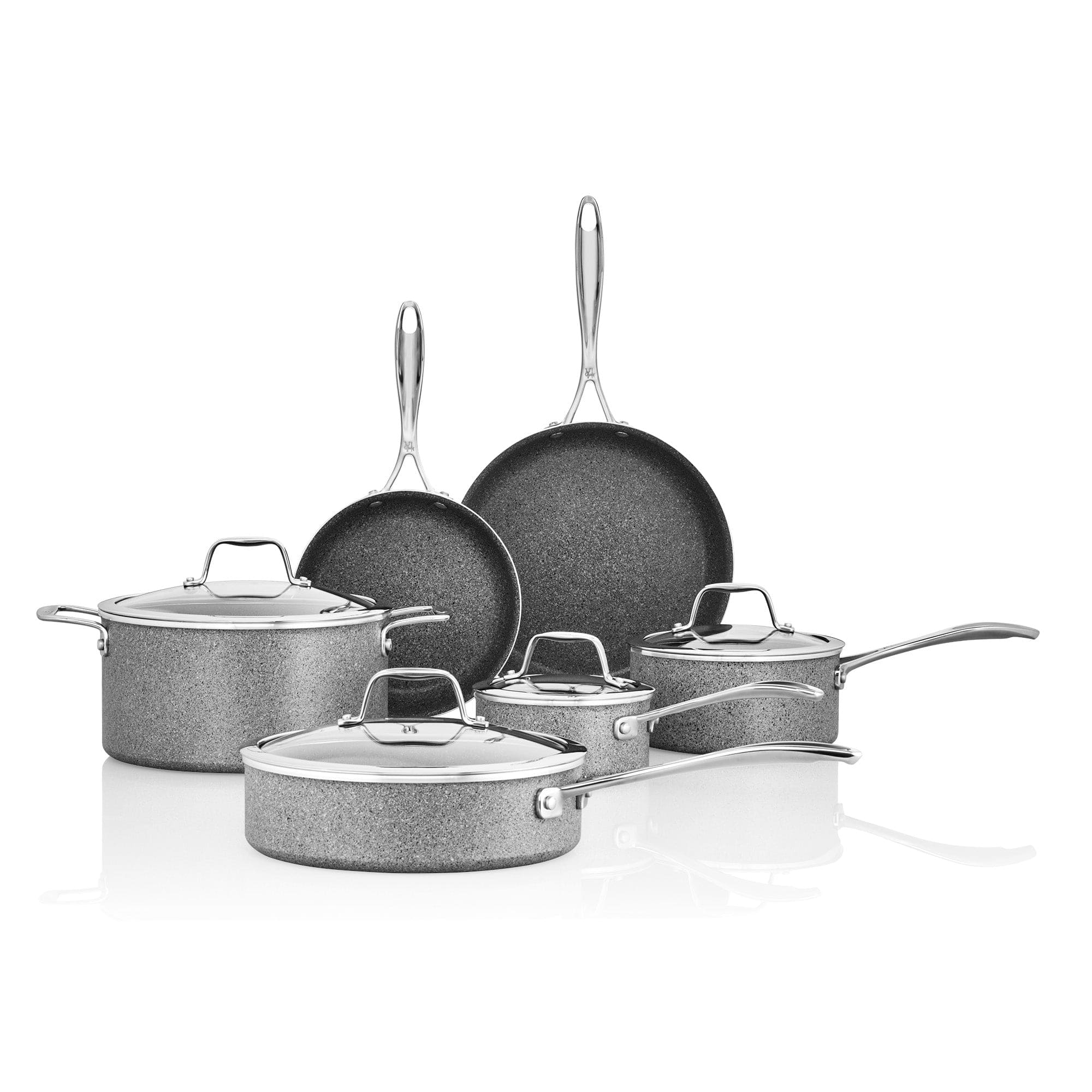 Henckels Capri Series 10 Piece Non-Stick Cookware Set Made with Granitium Non-Stick Coating