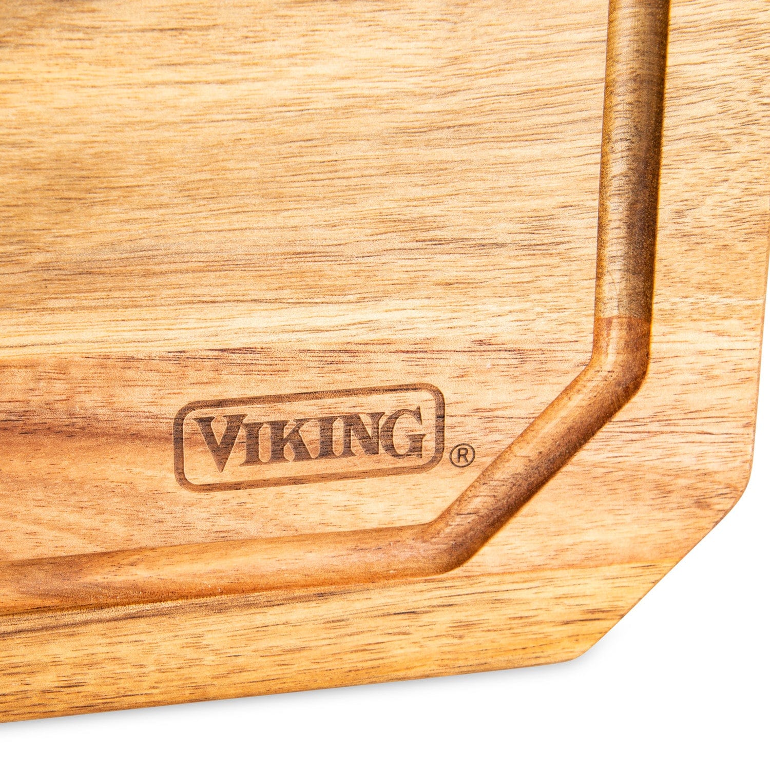 Viking Acacia Wood Carving Board With Juice Groove, 18" x 12" x 0.75"