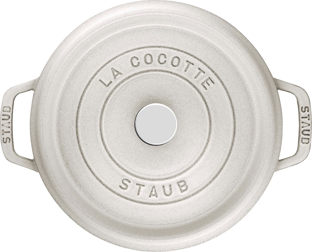 Staub Cast Iron 2.75-qt Round Cocotte, Dutch Oven - White Truffle