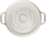 Staub Cast Iron 2.75-qt Round Cocotte, Dutch Oven - White Truffle
