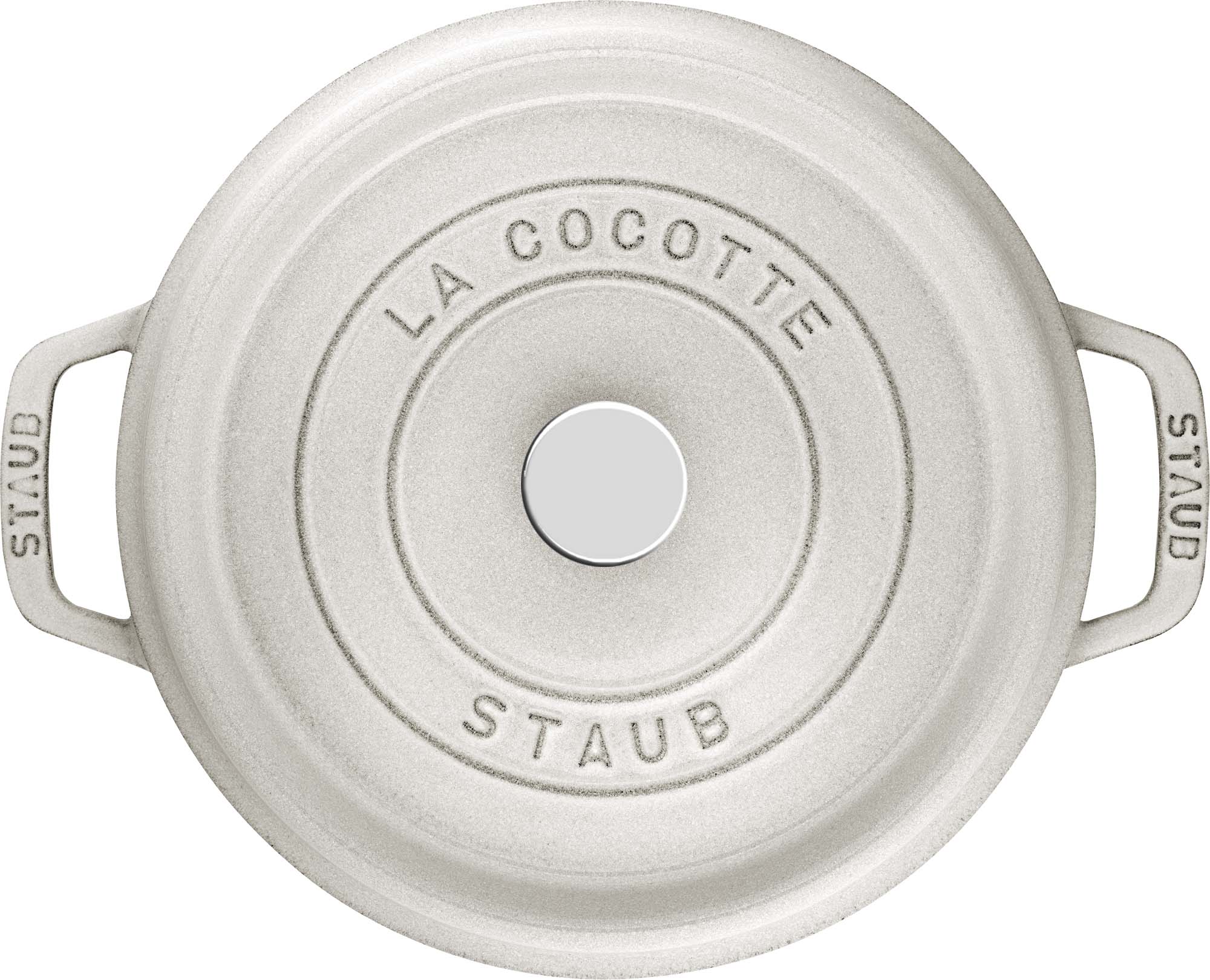 Staub Cast Iron 2.75-qt Round Cocotte - White Truffle