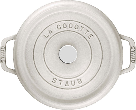 Staub Cast Iron 2.75-qt Round Cocotte, Dutch Oven - White Truffle