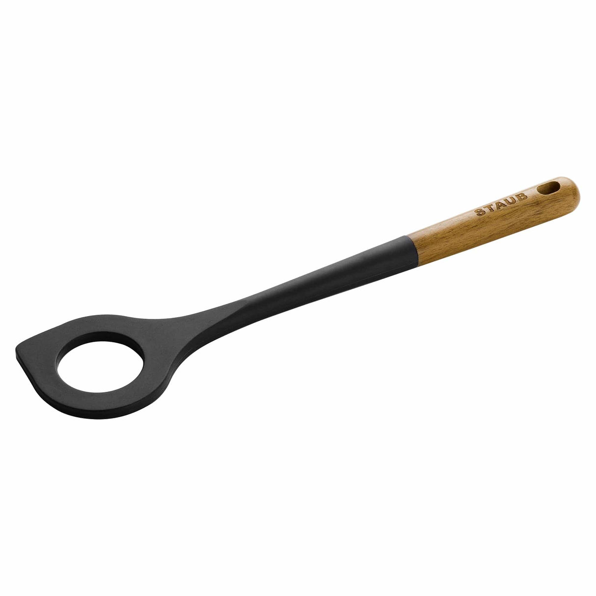 Staub Silicone Risotto Spoon, BPA-Free Cooking Utensil with Wood Handle