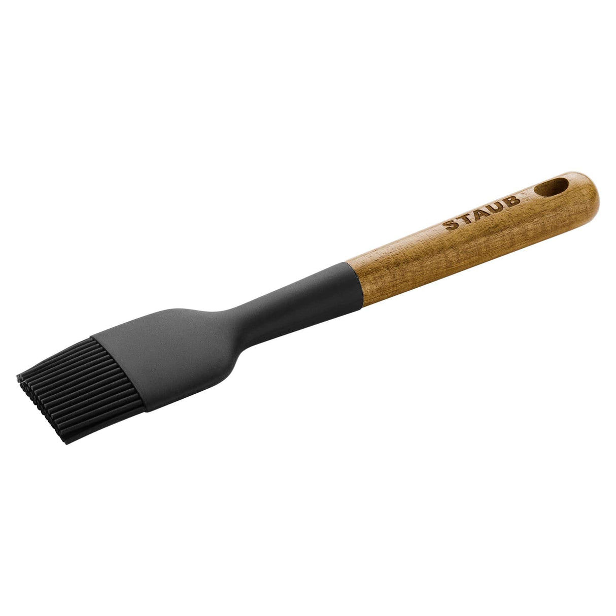 Staub Silicone Pastry Brush, BPA-Free Cooking Utensil with Wood Handle