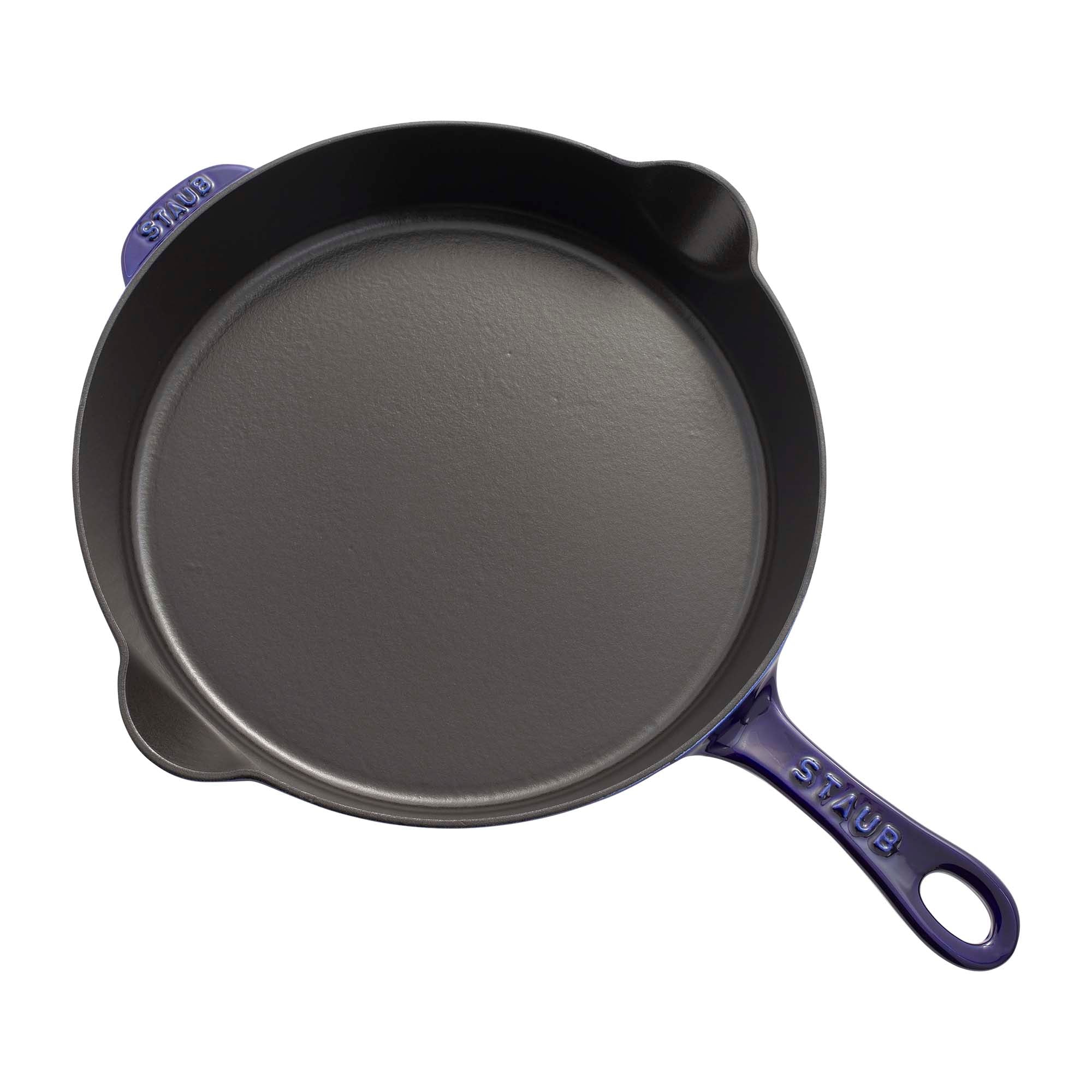 Staub Cast Iron 11-inch Traditional Skillet - Dark Blue