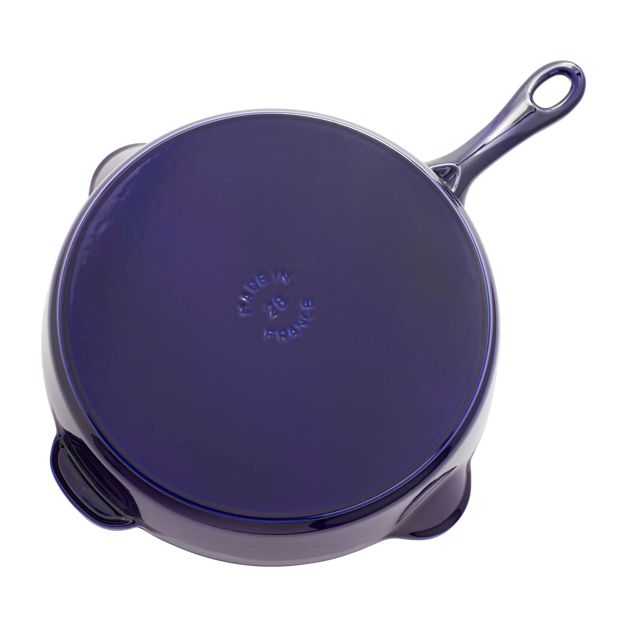 Staub Cast Iron 11-inch Traditional Skillet - Dark Blue