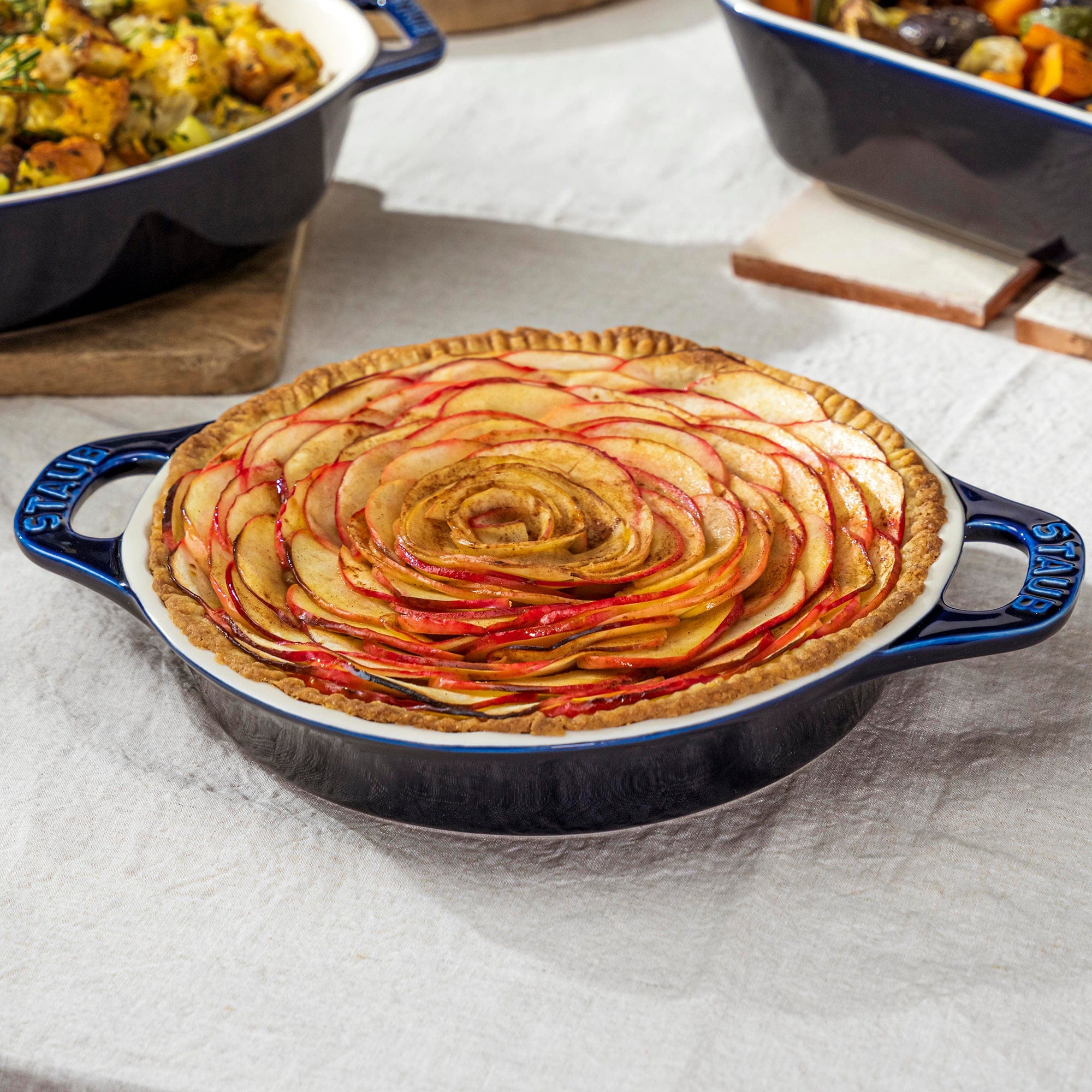 Staub Ceramic 3-pc Mixed Baking Dish Set - Dark Blue