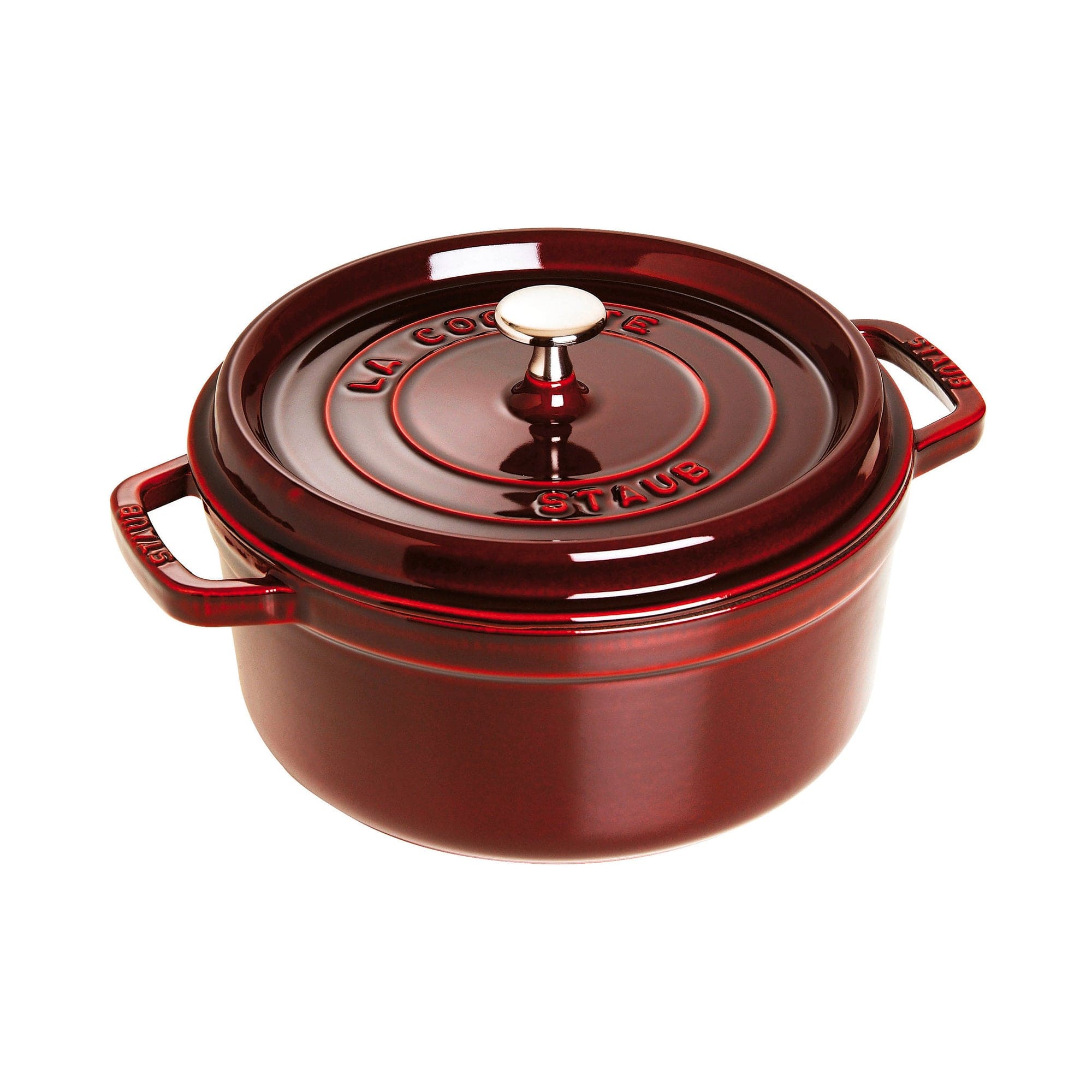 Staub Cast Iron 13.25-qt Round Cocotte - Grenadine