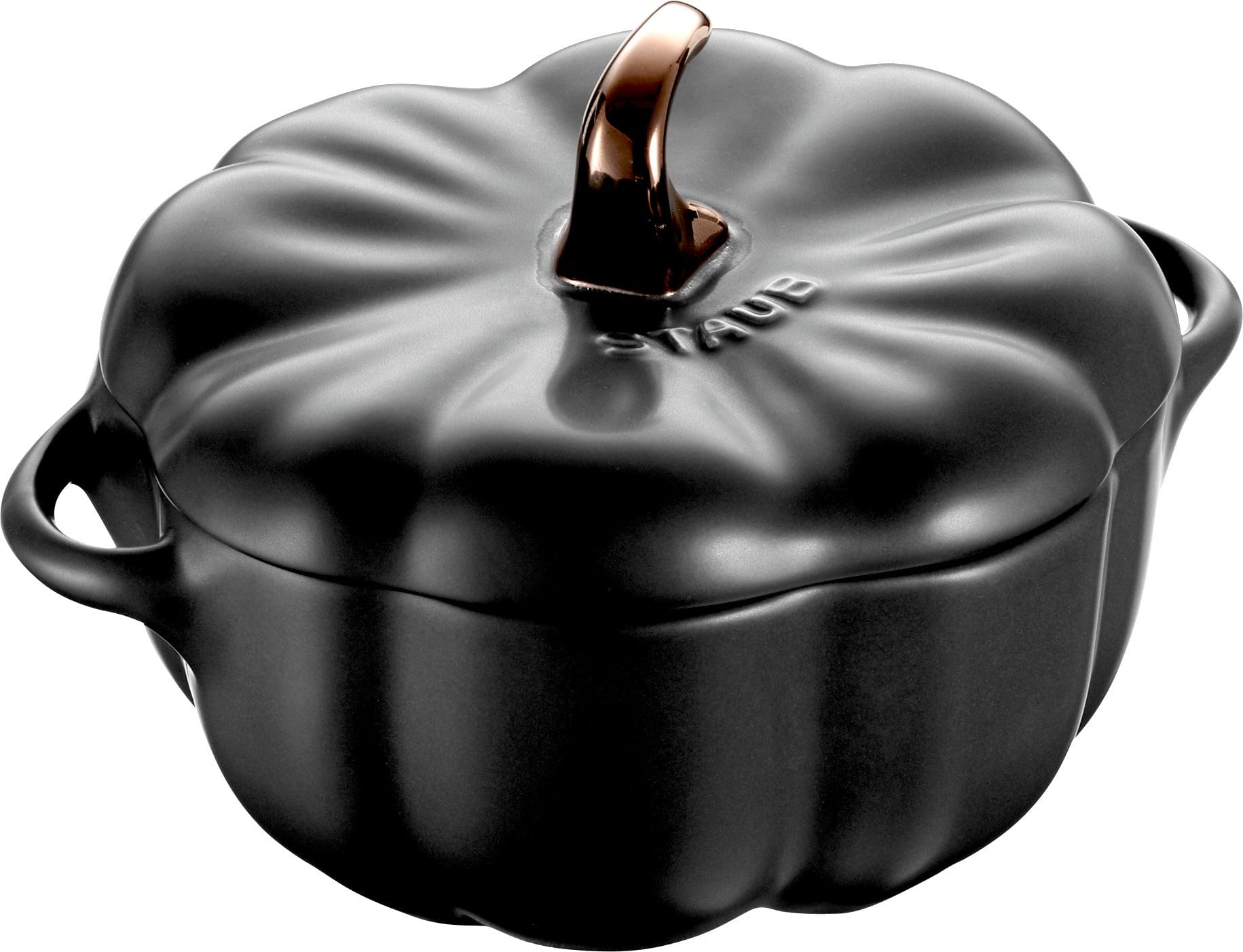 Staub Ceramic 16-oz Petite Pumpkin Cocotte - Matte Black