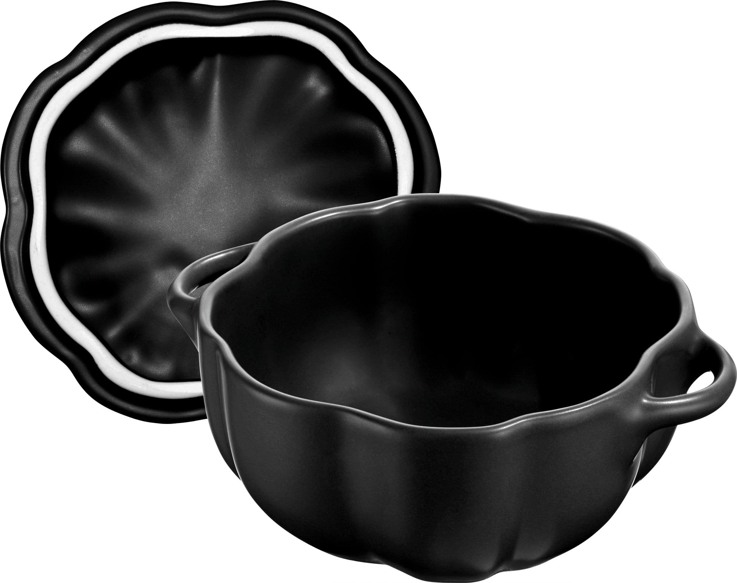 Staub Ceramic 16-oz Petite Pumpkin Cocotte - Matte Black