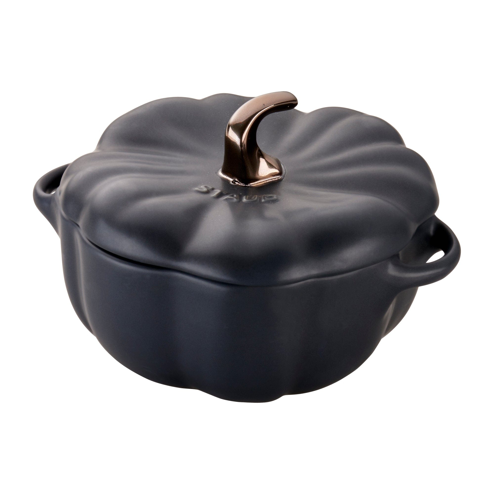 Staub Ceramic 24-oz Pumpkin Cocotte - Matte Black