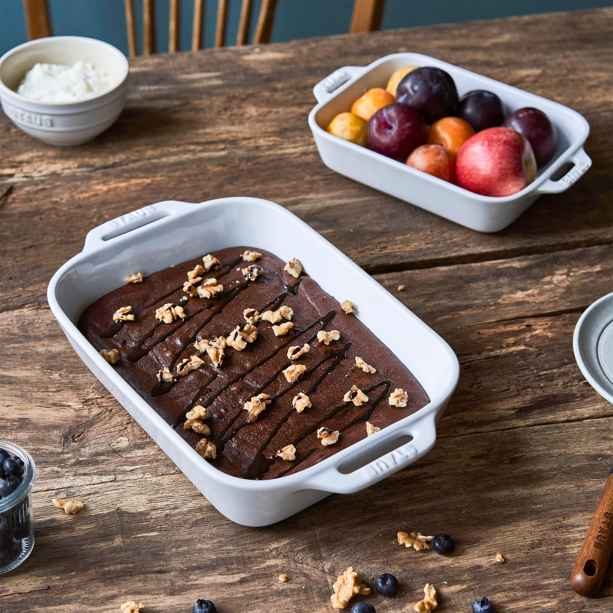 Staub Ceramic 10.5-inch x 7.5-inch Rectangular Baking Dish - White