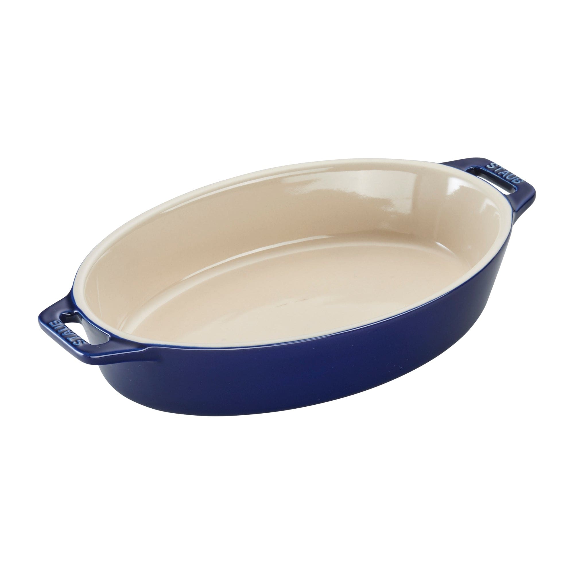 Staub Ceramic 4-pc Baking Pans Set, Casserole Dish with Lid, Brownie Pan, Dark Blue