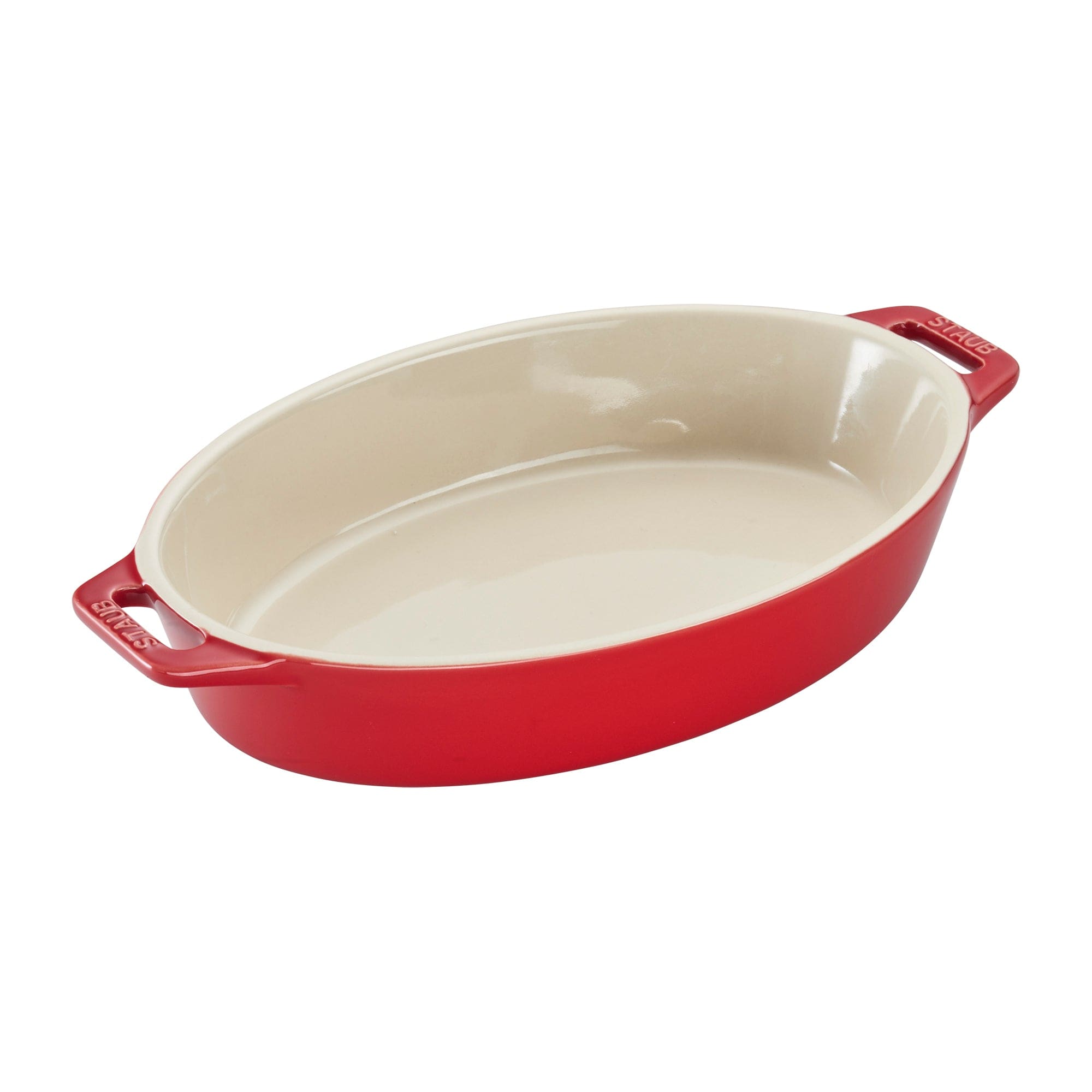 Staub Ceramic 4-pc Baking Pans Set, Casserole Dish with Lid, Brownie Pan, Cherry