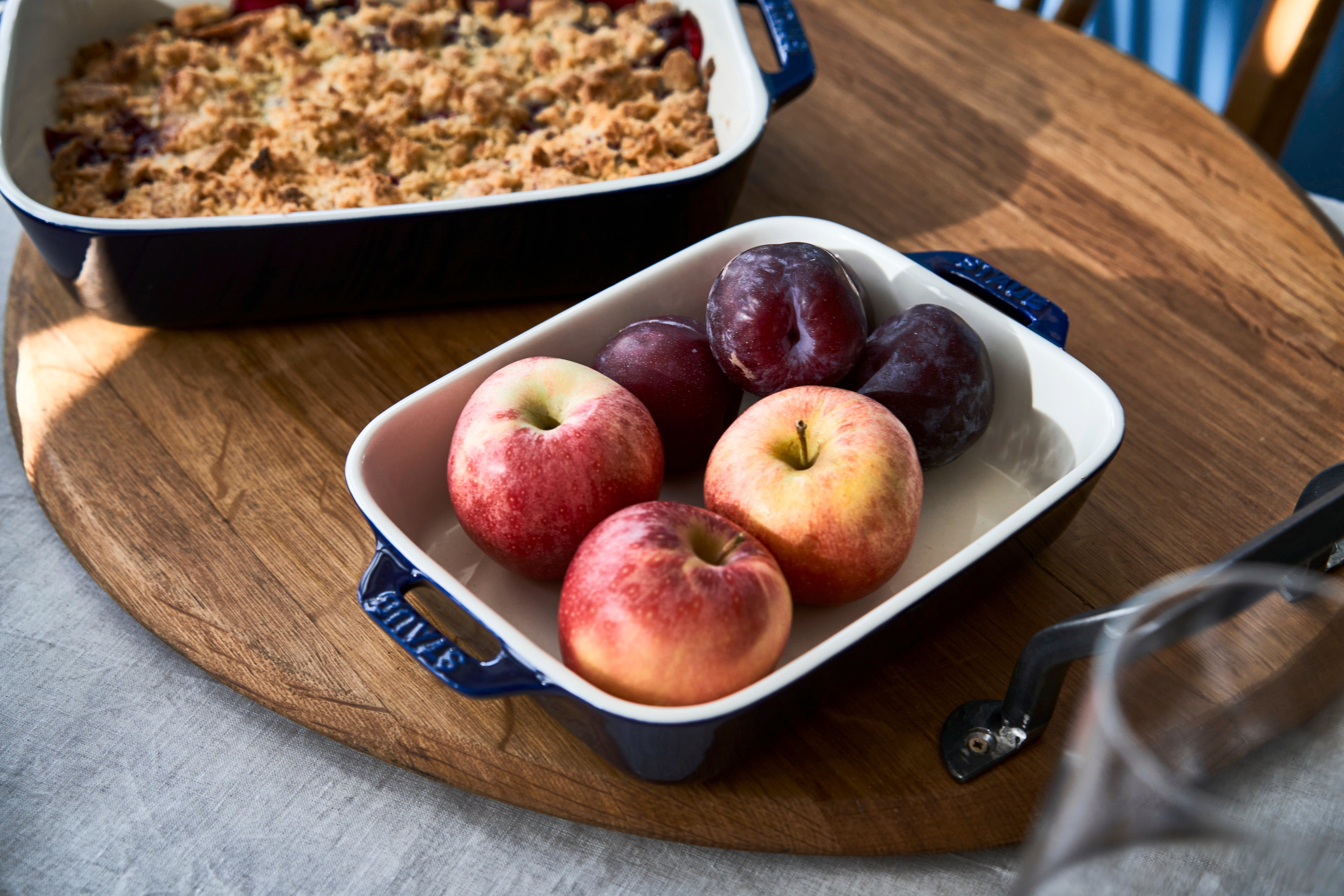 Staub Ceramic 2-pc Rectangular Baking Dish Set - Dark Blue