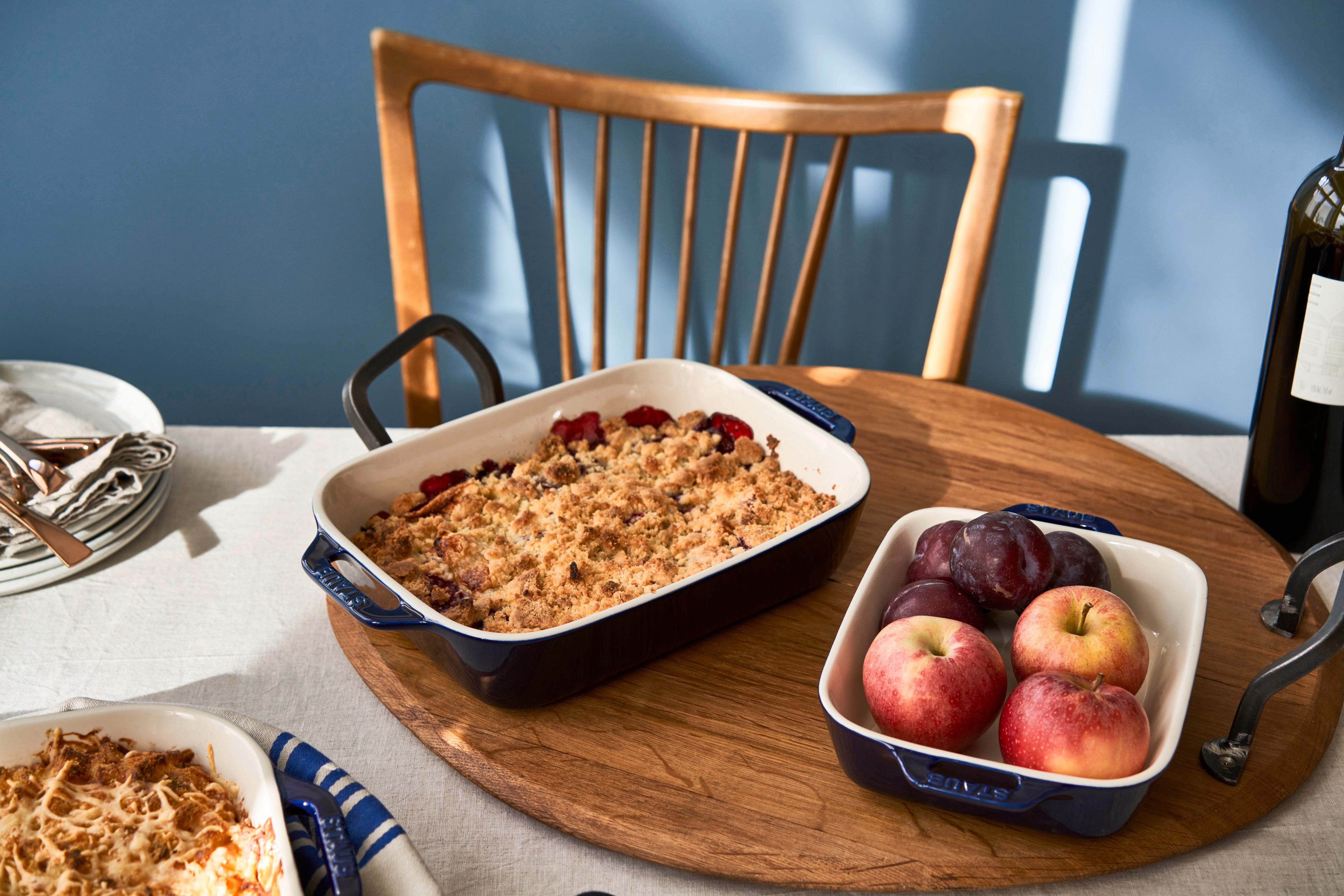 Staub Ceramic 2-pc Rectangular Baking Dish Set - Dark Blue