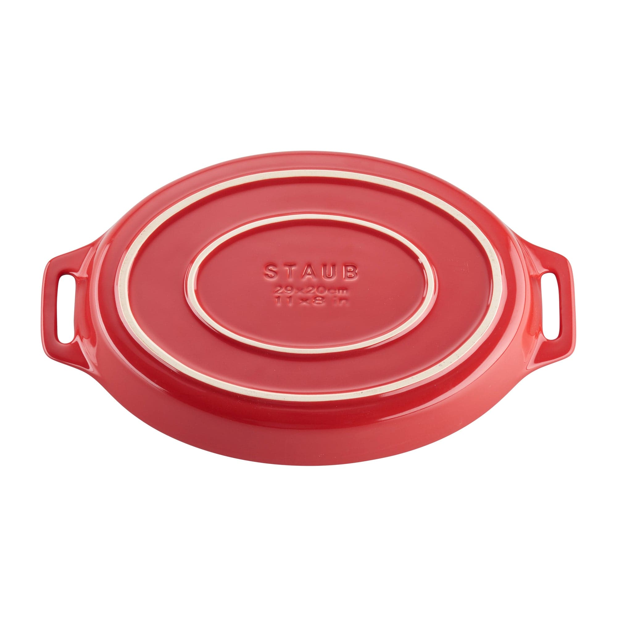 Staub Ceramic 2-pc Oval Baking Dish Set - Cherry