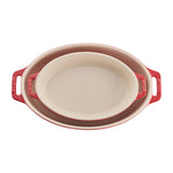 Staub Ceramic 2-pc Oval Baking Dish Set - Cherry
