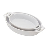 Staub Ceramic 2-pc Oval Baking Dish Set - White