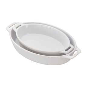 Staub Ceramic 2-pc Oval Baking Dish Set - White