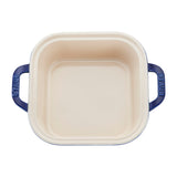 Staub Ceramic 4-pc Baking Pans Set, Casserole Dish with Lid, Brownie Pan, Dark Blue