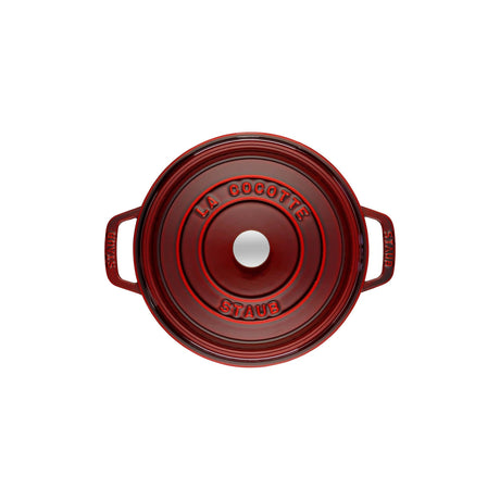 Staub Cast Iron 7-qt Round Cocotte, Dutch Oven - Grenadine