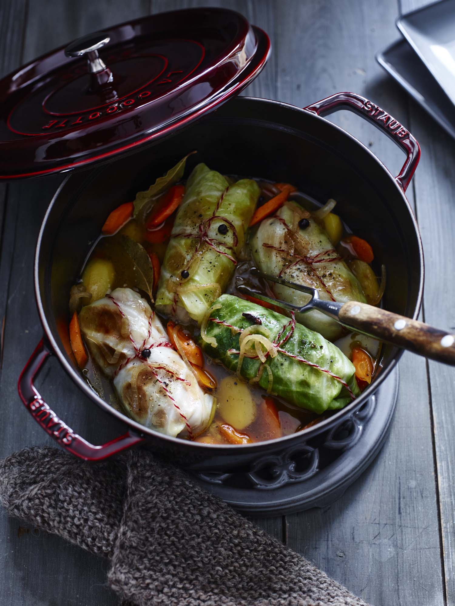 Staub Cast Iron 5.5-qt Round Cocotte - Grenadine