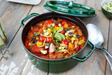 Staub Cast Iron 7-qt Round Cocotte, Dutch Oven - Basil