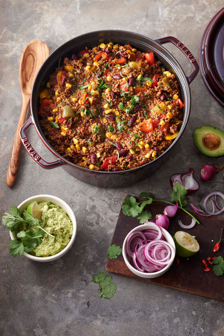 Staub Cast Iron 7-qt Round Cocotte, Dutch Oven - Grenadine