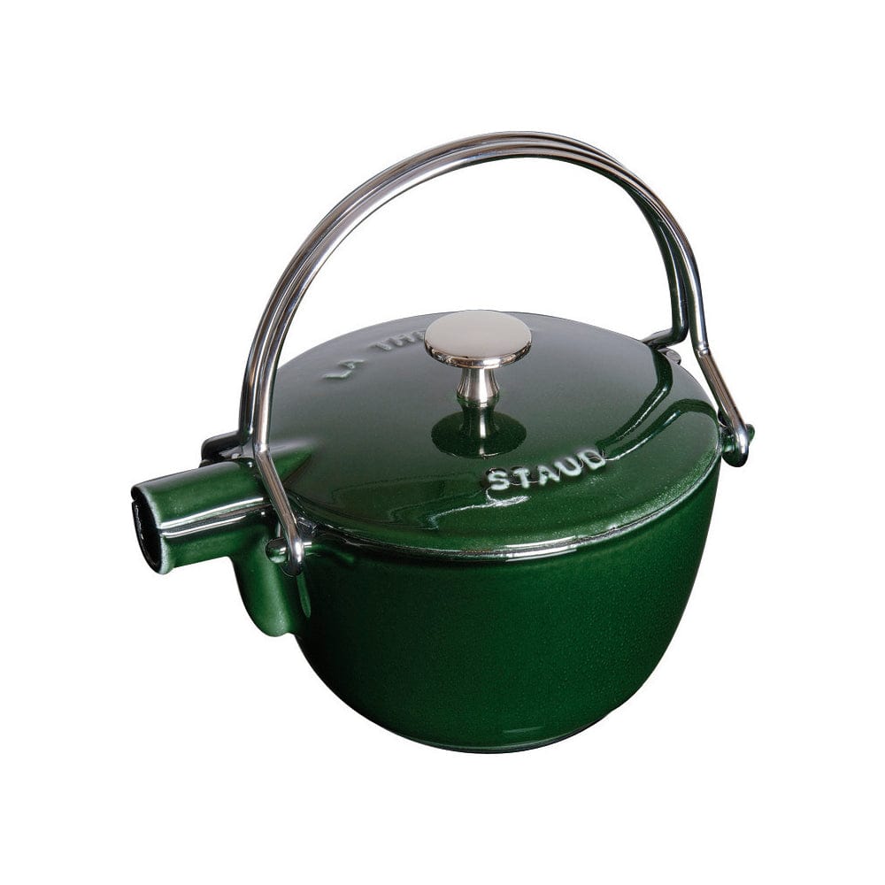 Staub Cast Iron 1-qt Round Tea Kettle - Basil