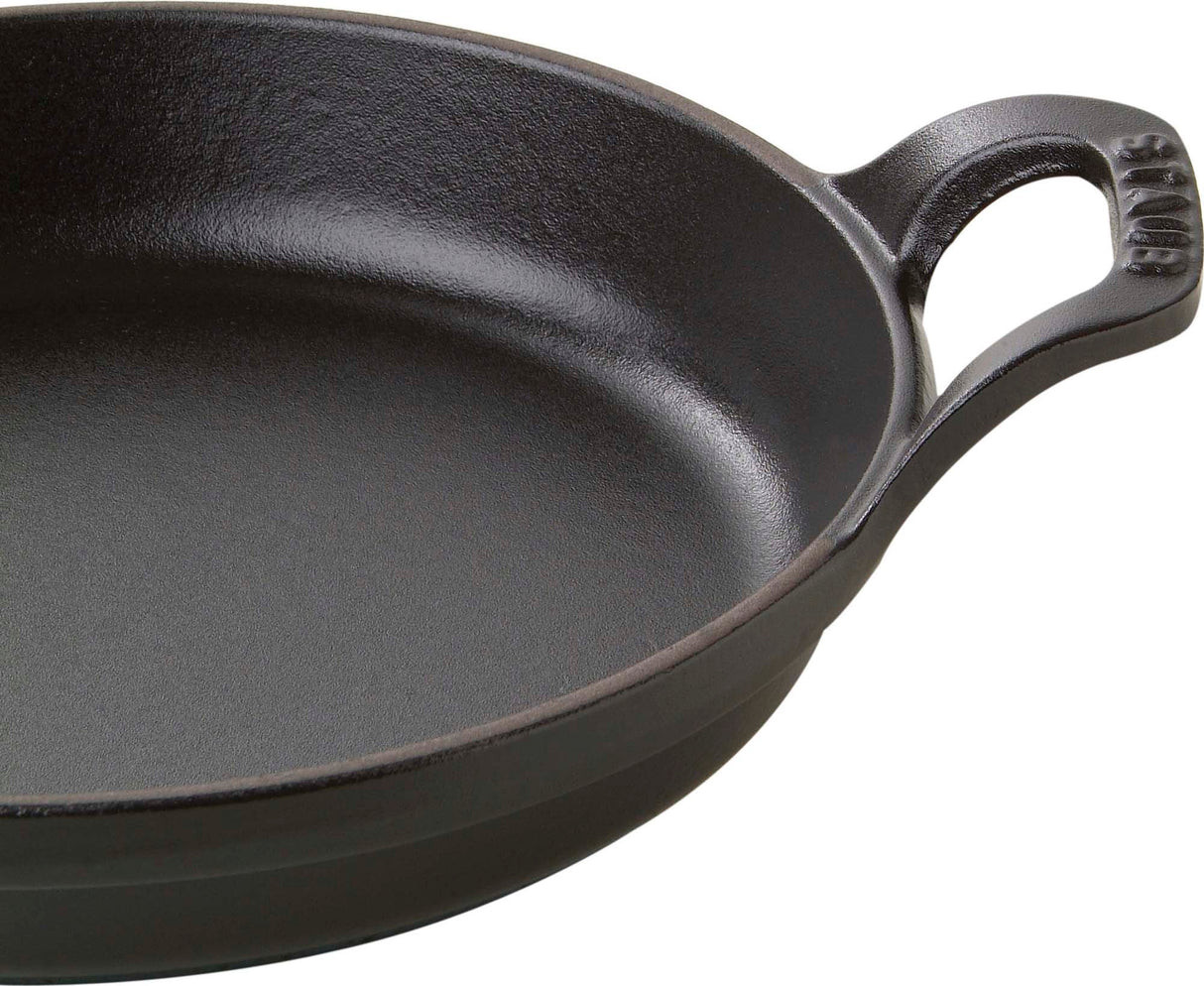 Staub Cast Iron 5.5-inch x 3.8-inch Mini Oval Gratin Baking Dish - Matte Black
