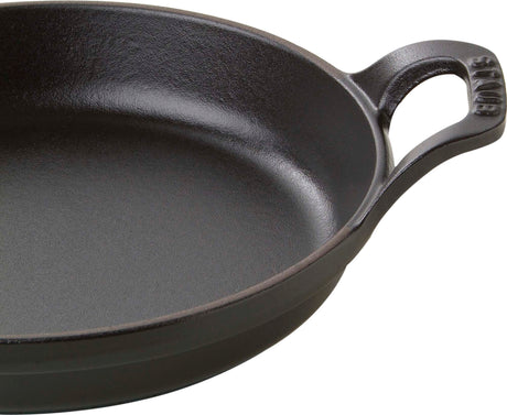 Staub Cast Iron 5.5-inch x 3.8-inch Mini Oval Gratin Baking Dish - Matte Black