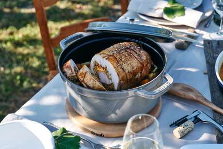 Staub Cast Iron 9-qt Round Cocotte, Dutch Oven - Graphite Grey