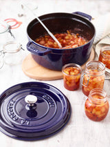 Staub Cast Iron 5.5-qt Round Cocotte, Dutch Oven - Dark Blue