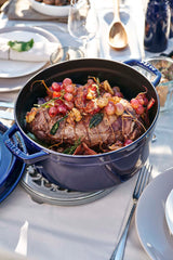 Staub Cast Iron 7-qt Round Cocotte, Dutch Oven - Dark Blue