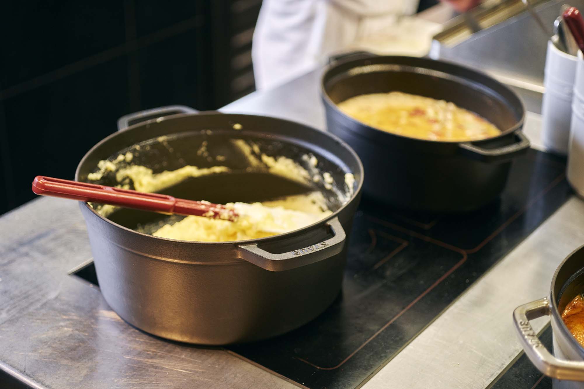 Staub Cast Iron Round Cocotte, Dutch Oven, 13.25-quart, serves 12+, Made in France, Matte Black