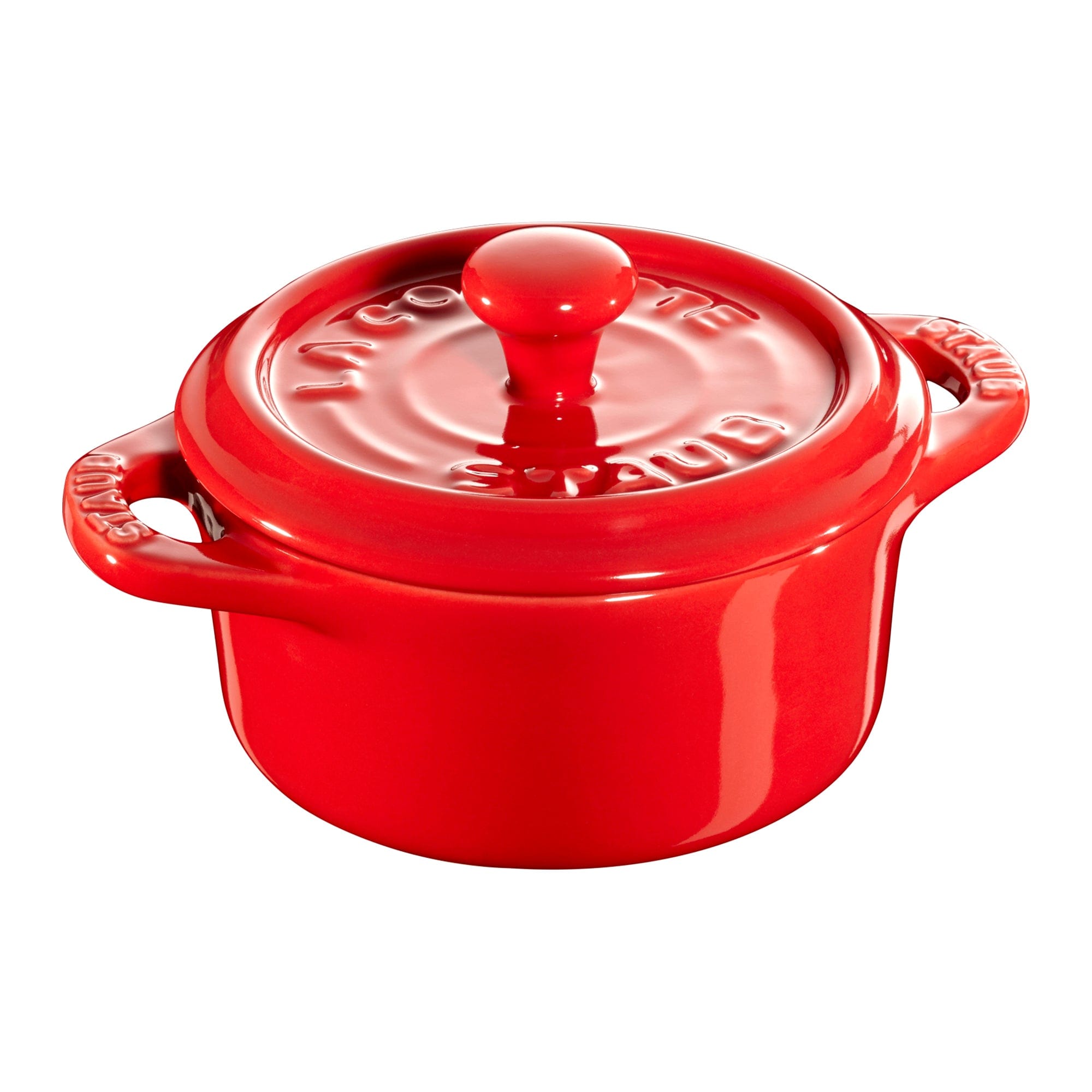 Staub Ceramic 3-pc Mini Round Cocotte Set - Cherry