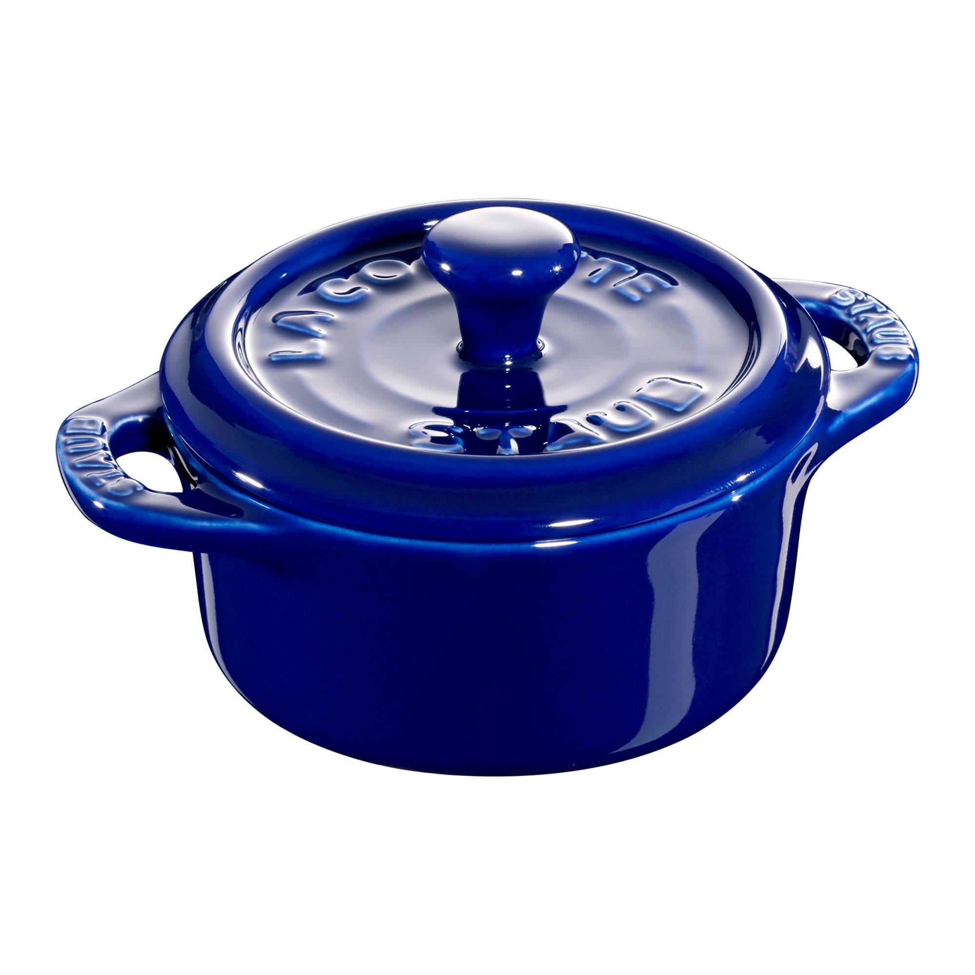 Staub Ceramic 3-pc Mini Round Cocotte Set - Dark Blue