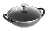 Staub Cast Iron 0.5-qt Baby Wok - Graphite Grey