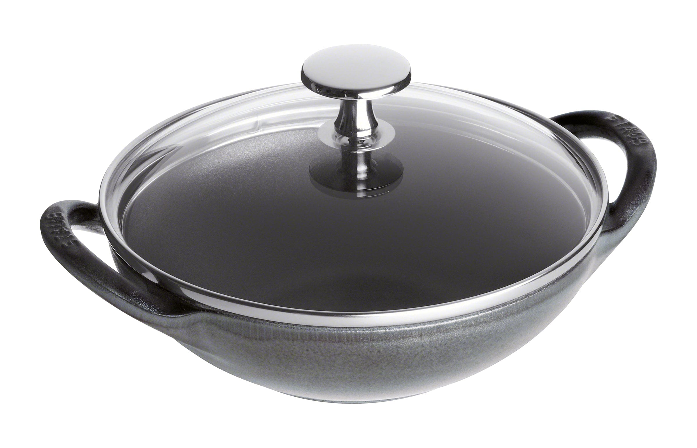 Staub Cast Iron 0.5-qt Baby Wok - Graphite Grey