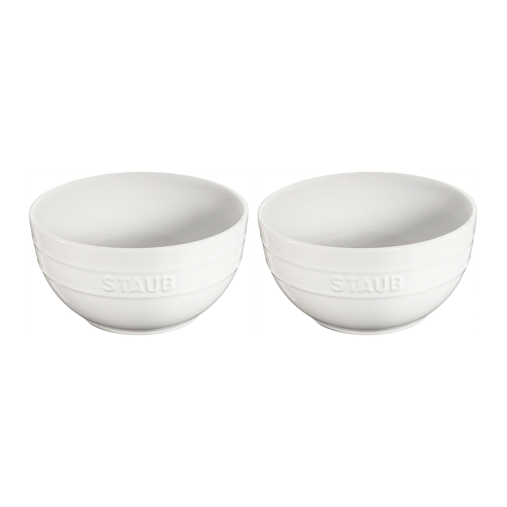 Staub Ceramic 2-pc Large Universal Bowl Set - White